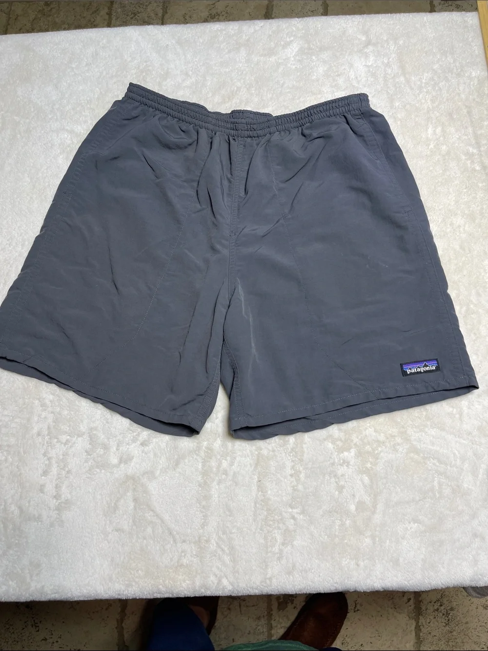 Patagonia Men's Charcoal Stretch Hybrid Shorts Size Medium